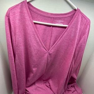 Polyester/cotton v neck three quarter sleeve shirt